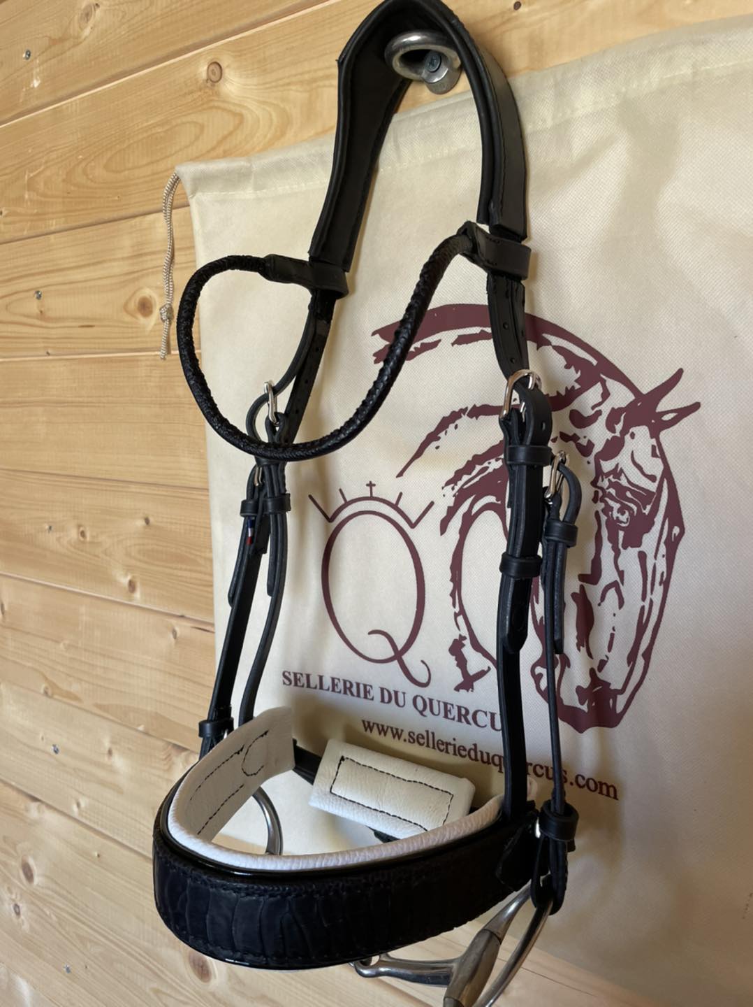 BRIDON EN CUIR D'AUTRUCHE
