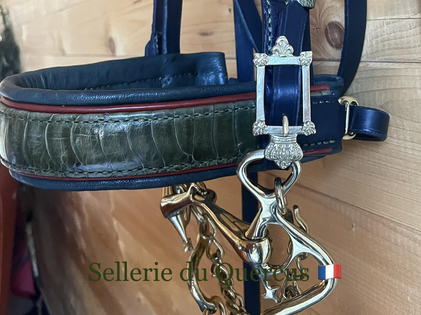 BRIDON EN CUIR D'AUTRUCHE
