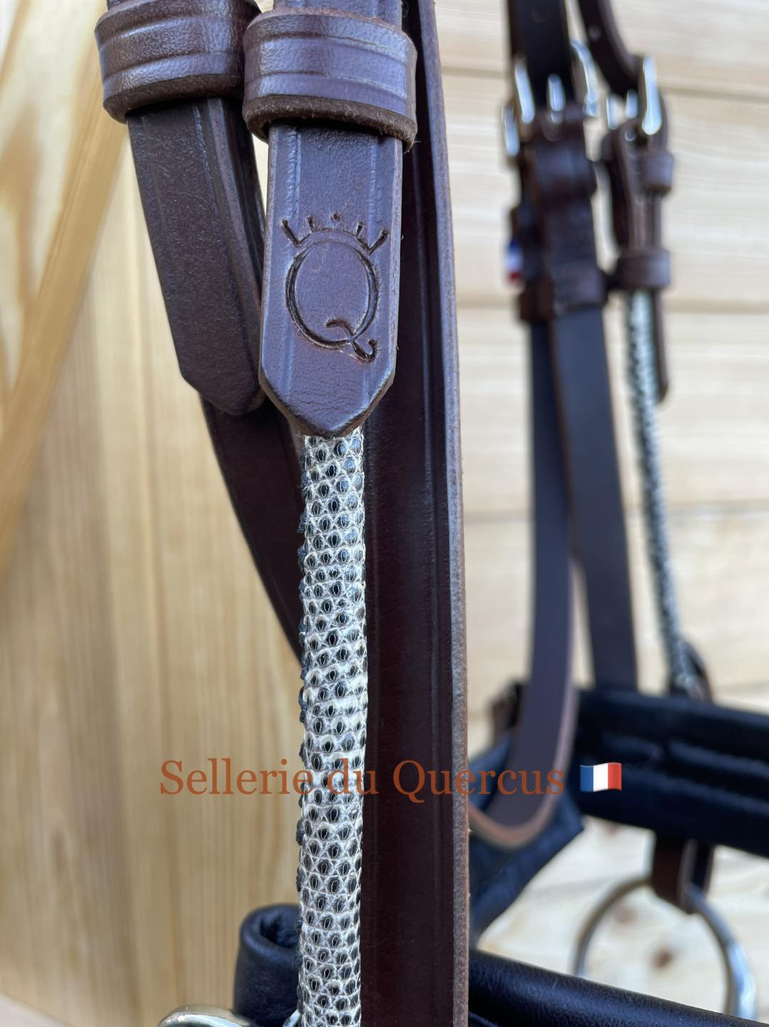 BRIDON EN CUIR EXOTIQUE DE LEZARD