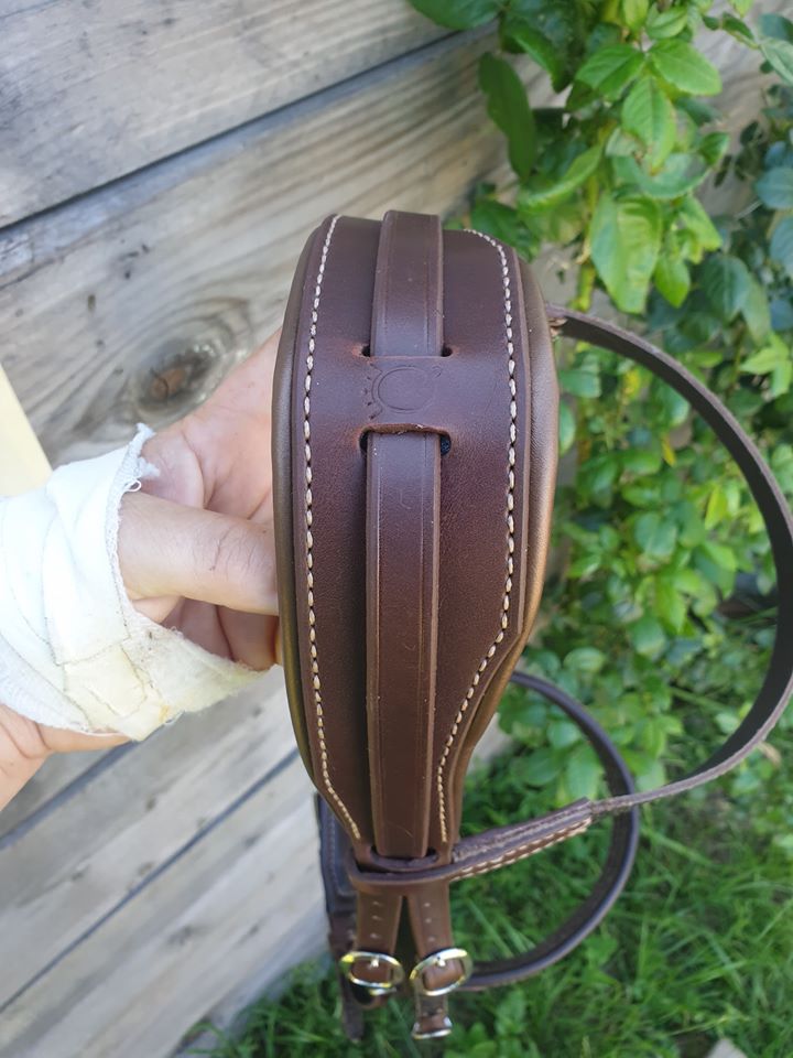 BRIDON EN CUIR D'AUTRUCHE